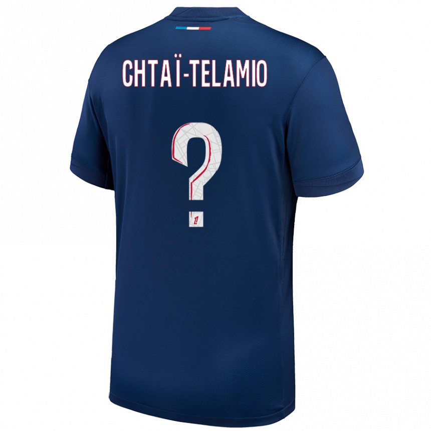 Kids Football Zayon Chtaï-Telamio #0 Navy Blue White Home Jersey 2024/25 T-Shirt Canada