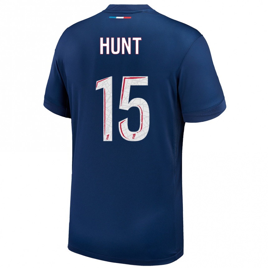 Kids Football Clare Hunt #15 Navy Blue White Home Jersey 2024/25 T-Shirt Canada