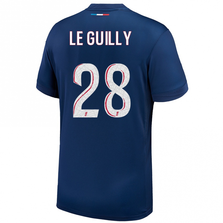 Enfant Football Maillot Jade Le Guilly #28 Bleu Marine Blanc Tenues Domicile 2024/25 Canada