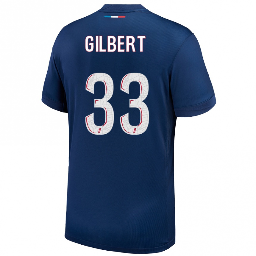 Kids Football Tara Elimbi Gilbert #33 Navy Blue White Home Jersey 2024/25 T-Shirt Canada