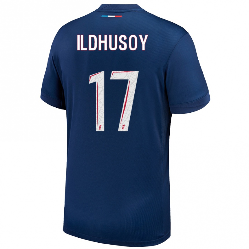 Enfant Football Maillot Celin Bizet Ildhusoy #17 Bleu Marine Blanc Tenues Domicile 2024/25 Canada