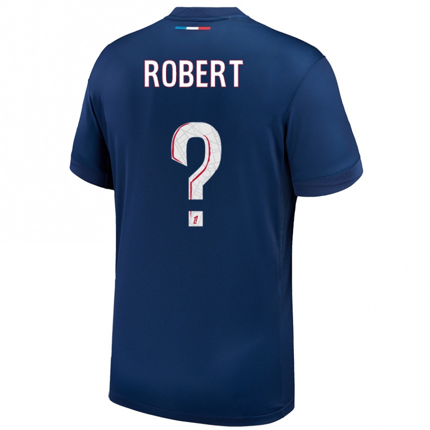 Kids Football Laure Robert #0 Navy Blue White Home Jersey 2024/25 T-Shirt Canada