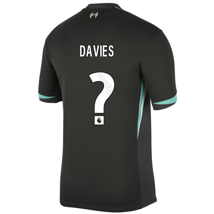 Enfant Football Maillot Harvey Davies #0 Noir Anthracite Blanc Tenues Extérieur 2024/25 Canada