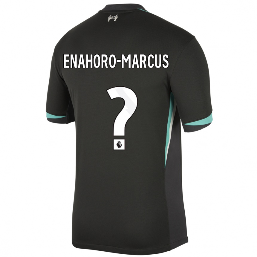 Kids Football Louis Enahoro-Marcus #0 Black Anthracite White Away Jersey 2024/25 T-Shirt Canada