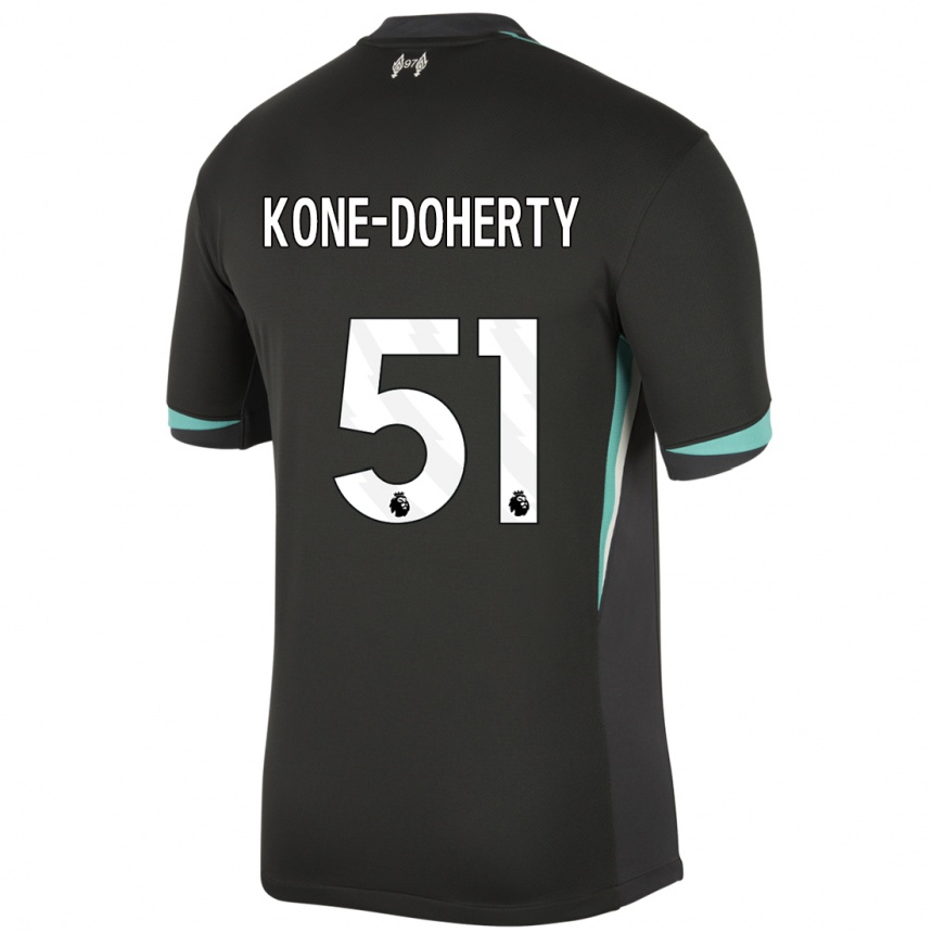 Enfant Football Maillot Trent Kone-Doherty #51 Noir Anthracite Blanc Tenues Extérieur 2024/25 Canada