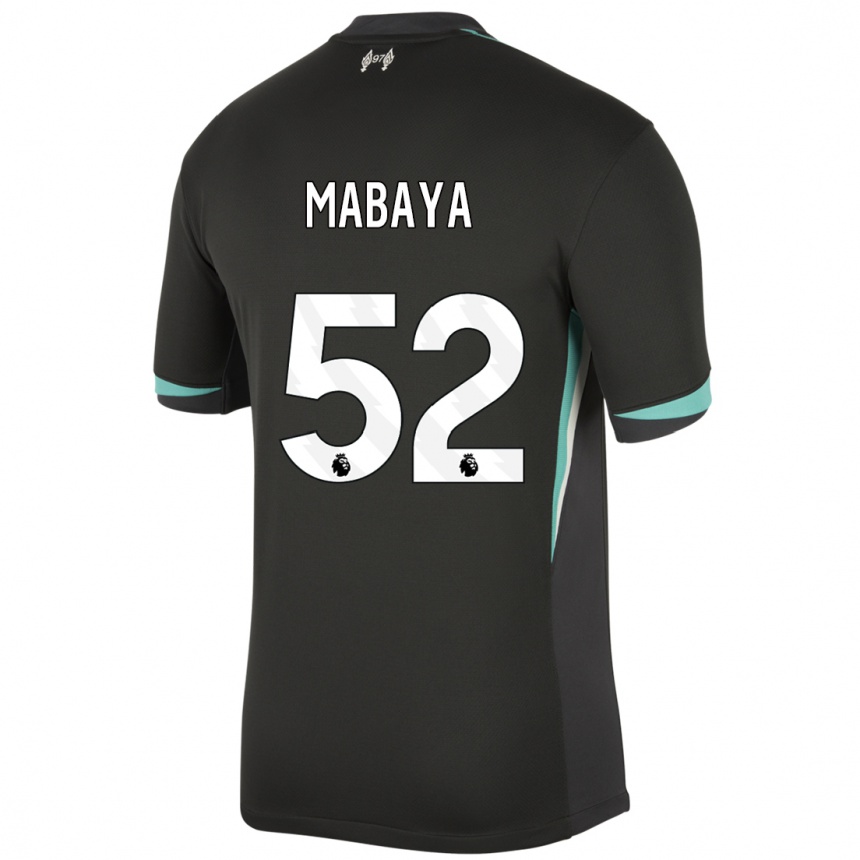 Enfant Football Maillot Isaac Mabaya #52 Noir Anthracite Blanc Tenues Extérieur 2024/25 Canada