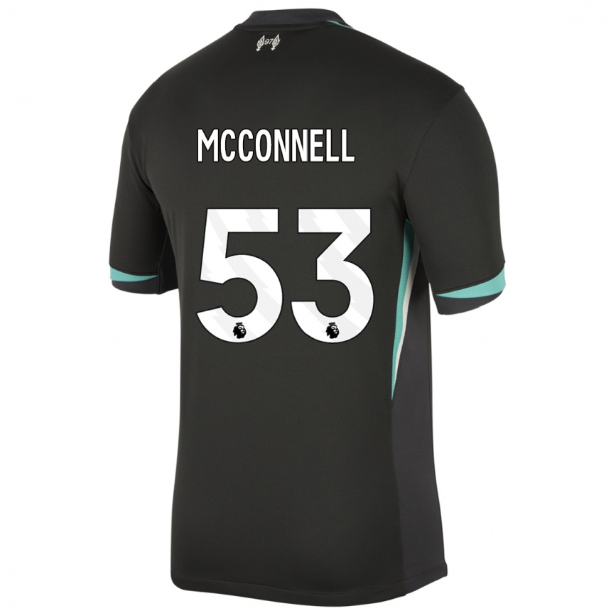 Kids Football James Mcconnell #53 Black Anthracite White Away Jersey 2024/25 T-Shirt Canada