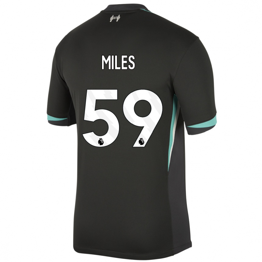 Kids Football Terence Miles #59 Black Anthracite White Away Jersey 2024/25 T-Shirt Canada