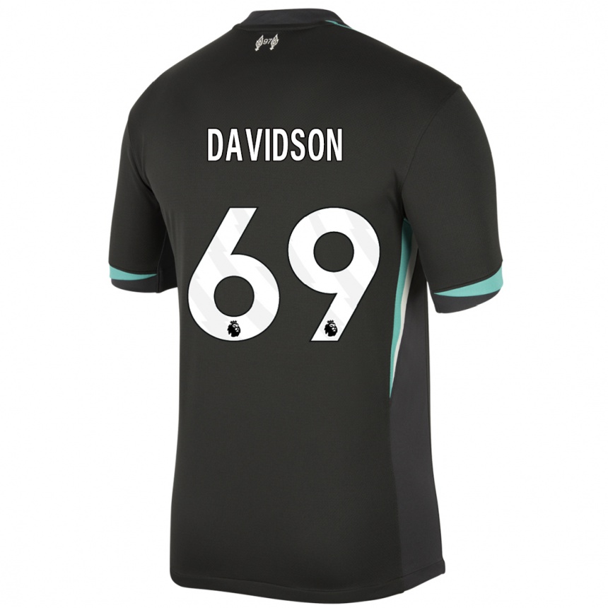 Enfant Football Maillot Josh Davidson #69 Noir Anthracite Blanc Tenues Extérieur 2024/25 Canada