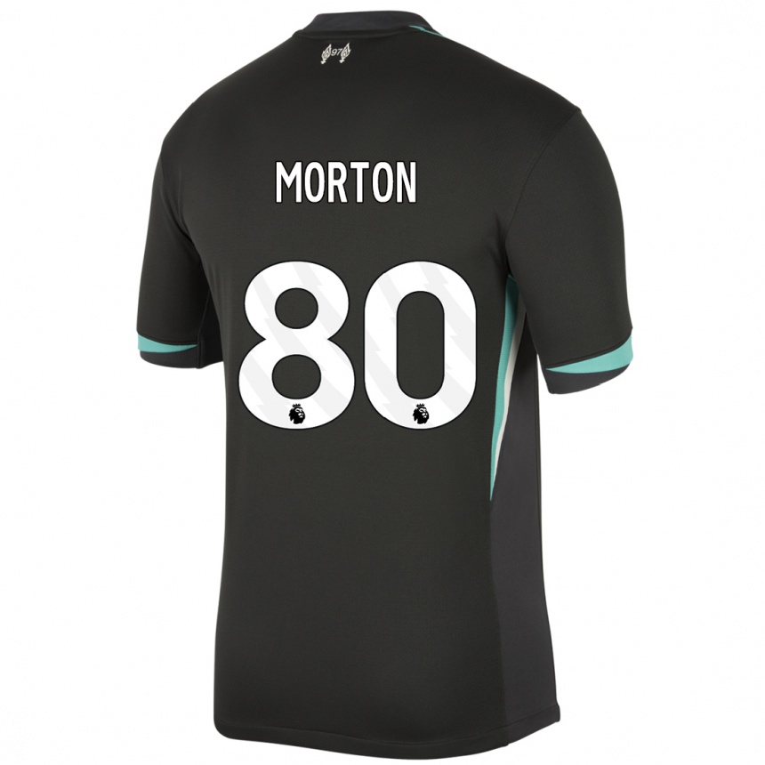 Kids Football Tyler Morton #80 Black Anthracite White Away Jersey 2024/25 T-Shirt Canada