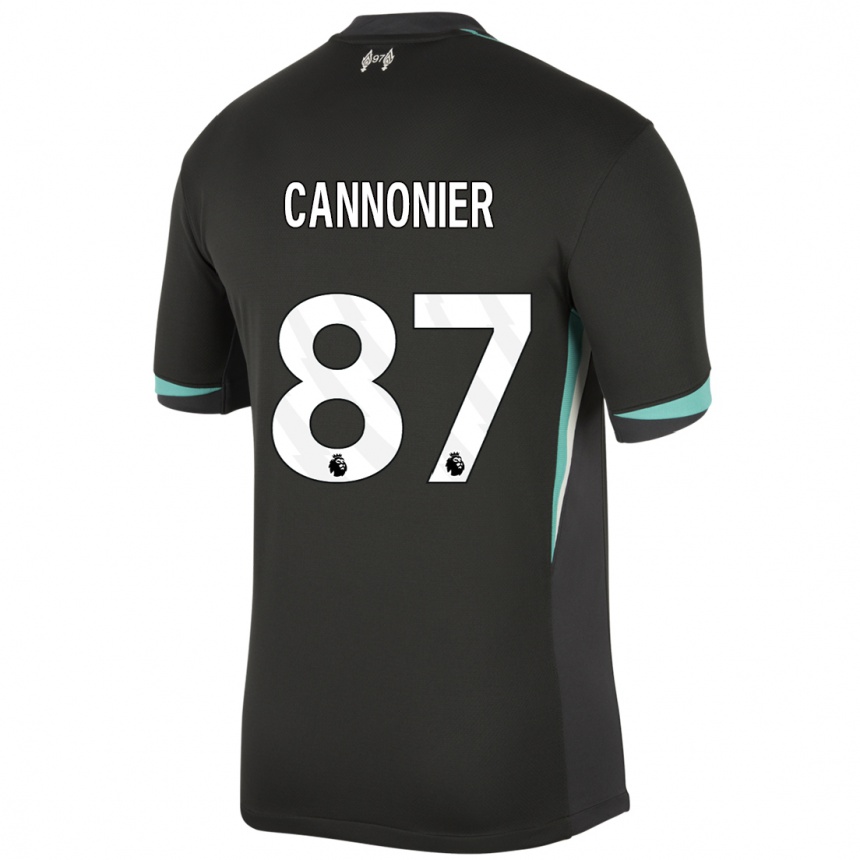 Kids Football Oakley Cannonier #87 Black Anthracite White Away Jersey 2024/25 T-Shirt Canada