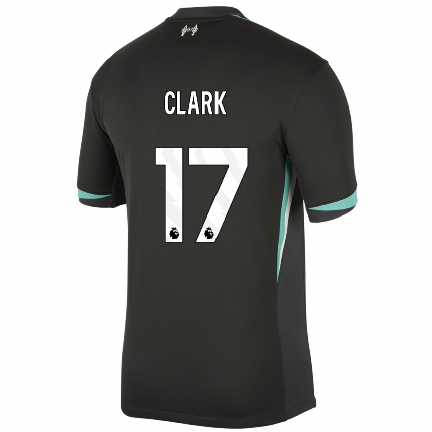 Kids Football Jenna Clark #17 Black Anthracite White Away Jersey 2024/25 T-Shirt Canada