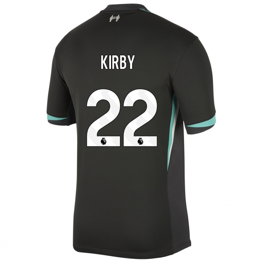 Kids Football Faye Kirby #22 Black Anthracite White Away Jersey 2024/25 T-Shirt Canada