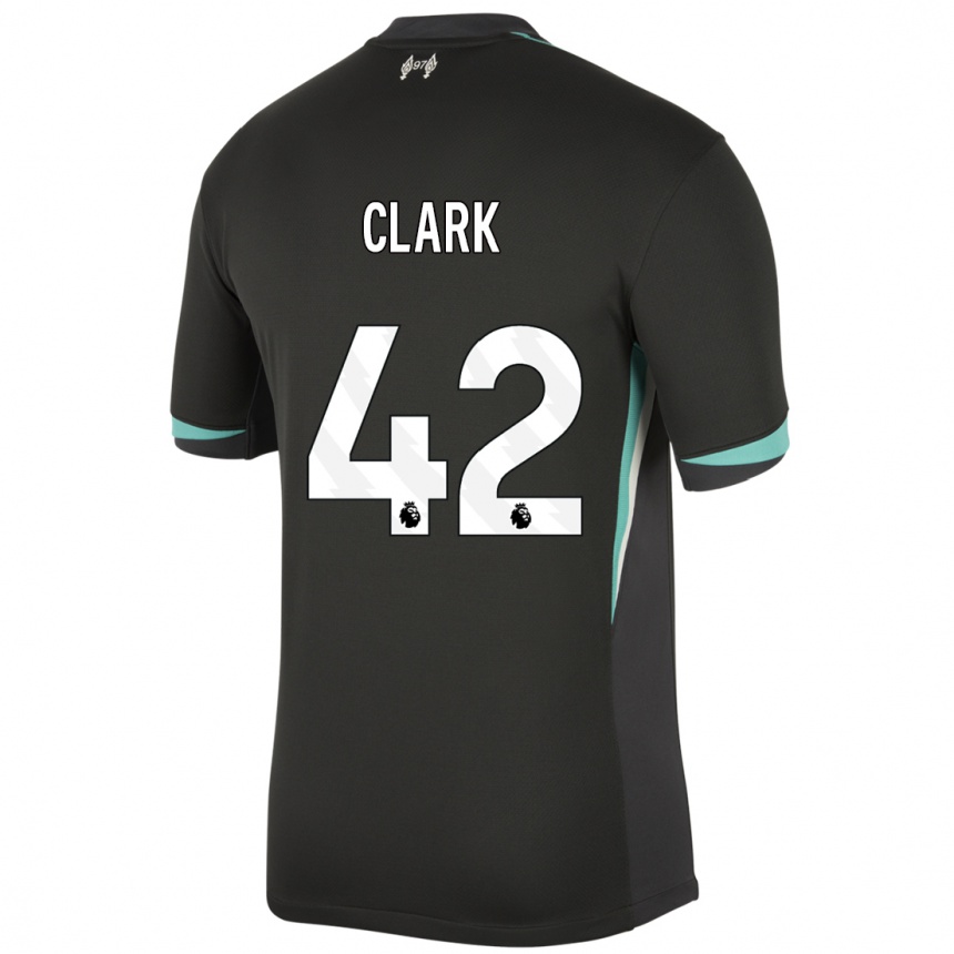 Kids Football Bobby Clark #42 Black Anthracite White Away Jersey 2024/25 T-Shirt Canada