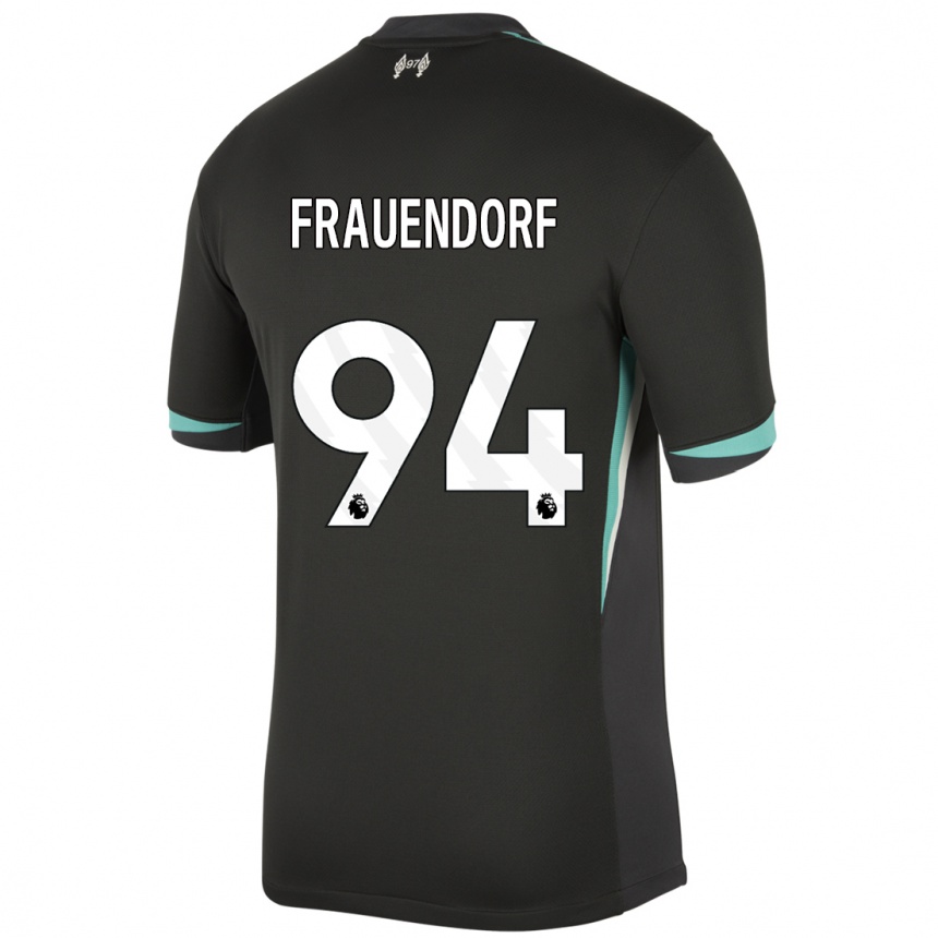 Kids Football Melkamu Frauendorf #94 Black Anthracite White Away Jersey 2024/25 T-Shirt Canada