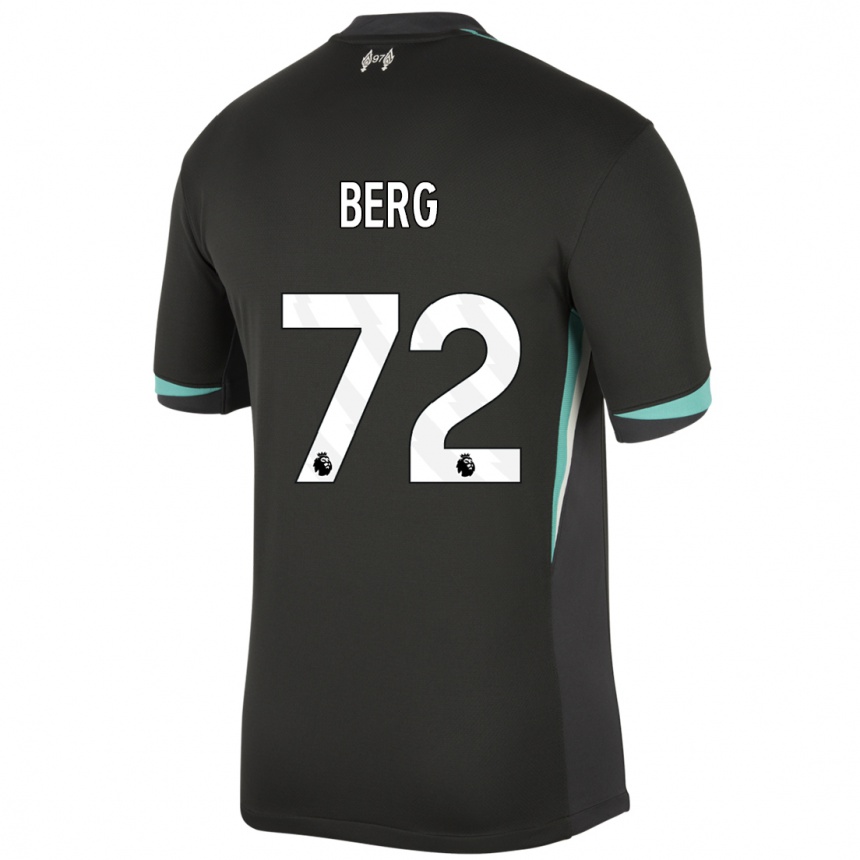 Enfant Football Maillot Sepp Van Den Berg #72 Noir Anthracite Blanc Tenues Extérieur 2024/25 Canada