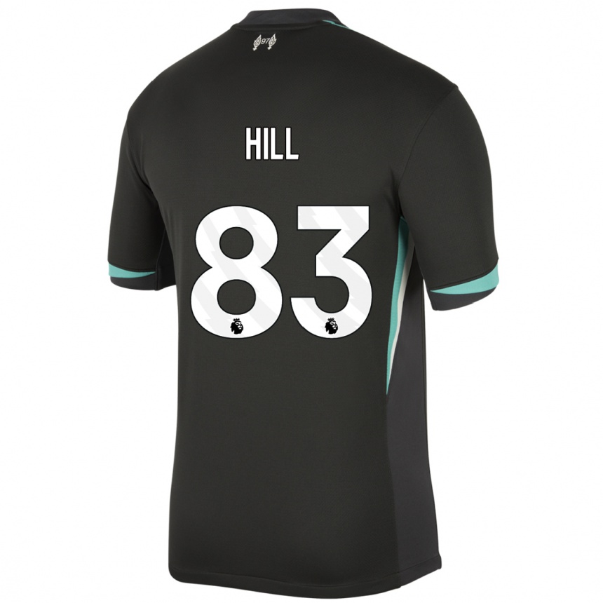 Kids Football Thomas Hill #83 Black Anthracite White Away Jersey 2024/25 T-Shirt Canada