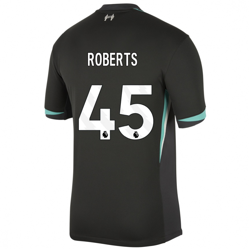 Enfant Football Maillot Iwan Roberts #45 Noir Anthracite Blanc Tenues Extérieur 2024/25 Canada