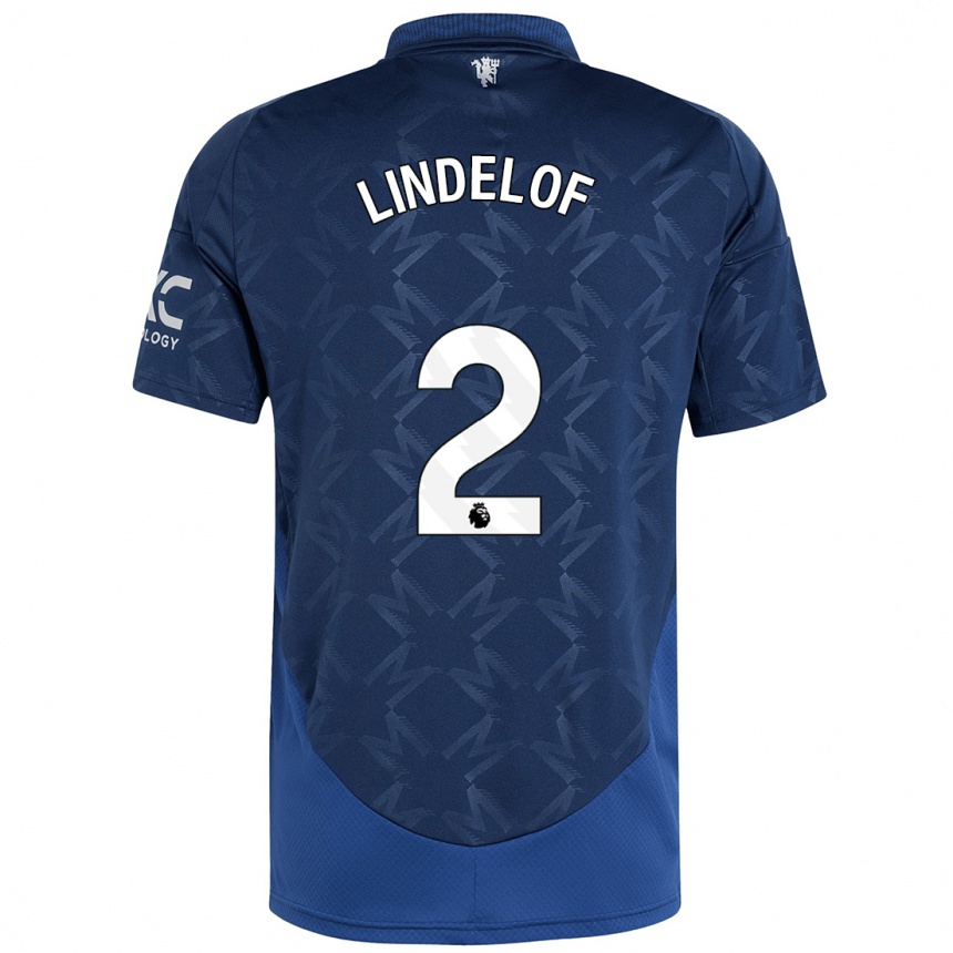 Enfant Football Maillot Victor Lindelof #2 Indigo Tenues Extérieur 2024/25 Canada