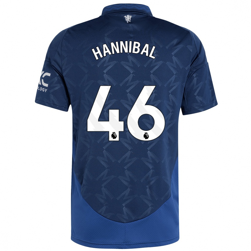 Kids Football Hannibal Mejbri #46 Indigo Away Jersey 2024/25 T-Shirt Canada