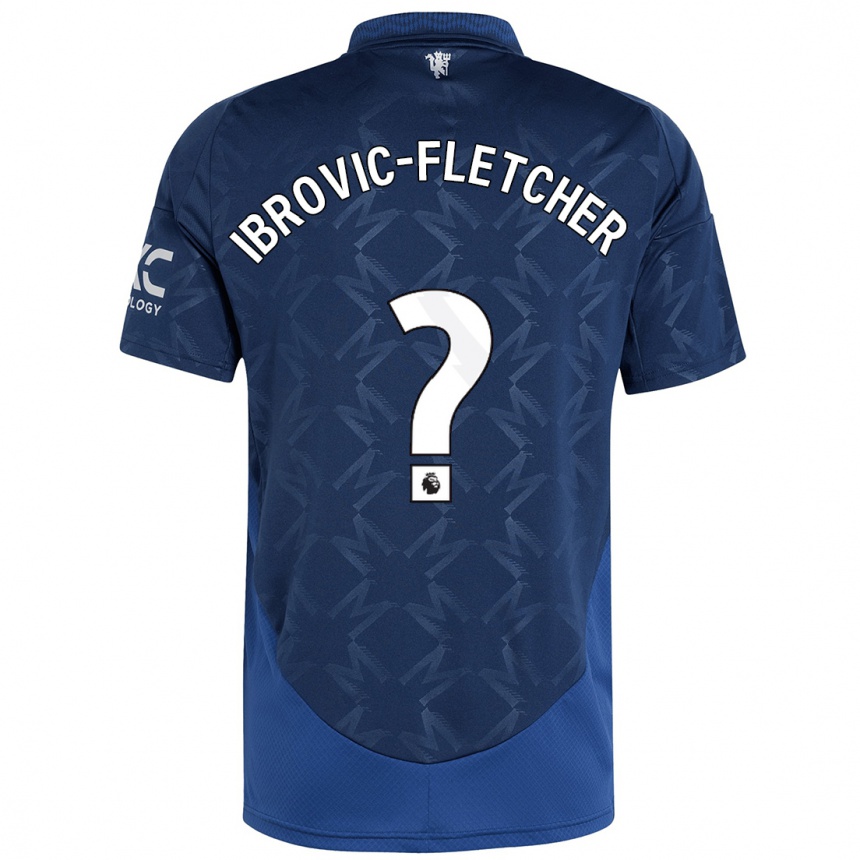 Kids Football Edward Ibrovic-Fletcher #0 Indigo Away Jersey 2024/25 T-Shirt Canada