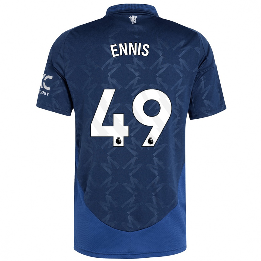 Kids Football Ethan Ennis #49 Indigo Away Jersey 2024/25 T-Shirt Canada