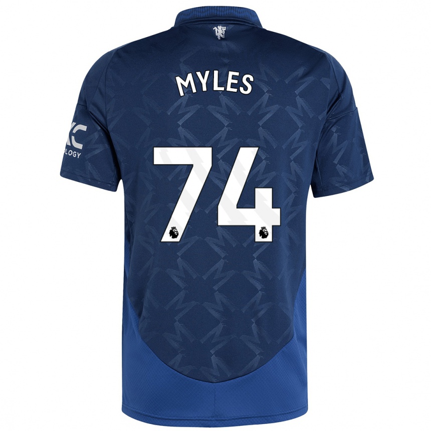 Kids Football Tom Myles #74 Indigo Away Jersey 2024/25 T-Shirt Canada