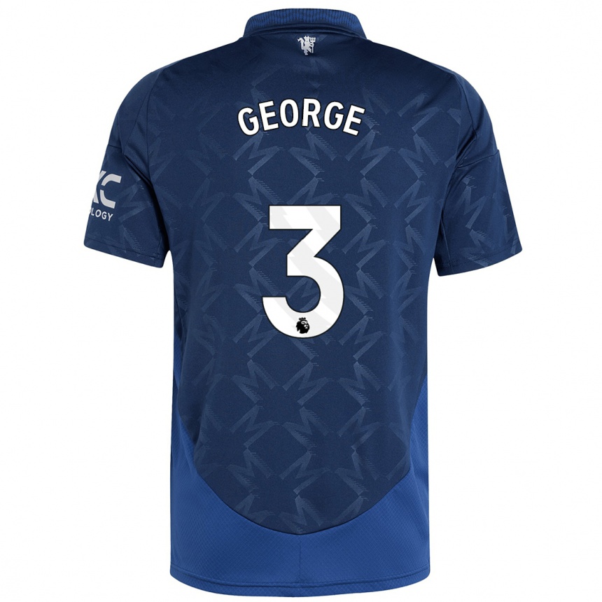 Kids Football Gabby George #3 Indigo Away Jersey 2024/25 T-Shirt Canada