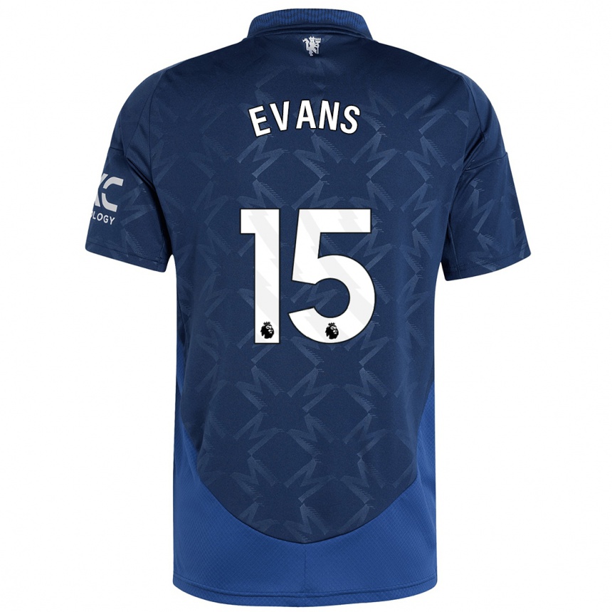 Kids Football Gemma Evans #15 Indigo Away Jersey 2024/25 T-Shirt Canada