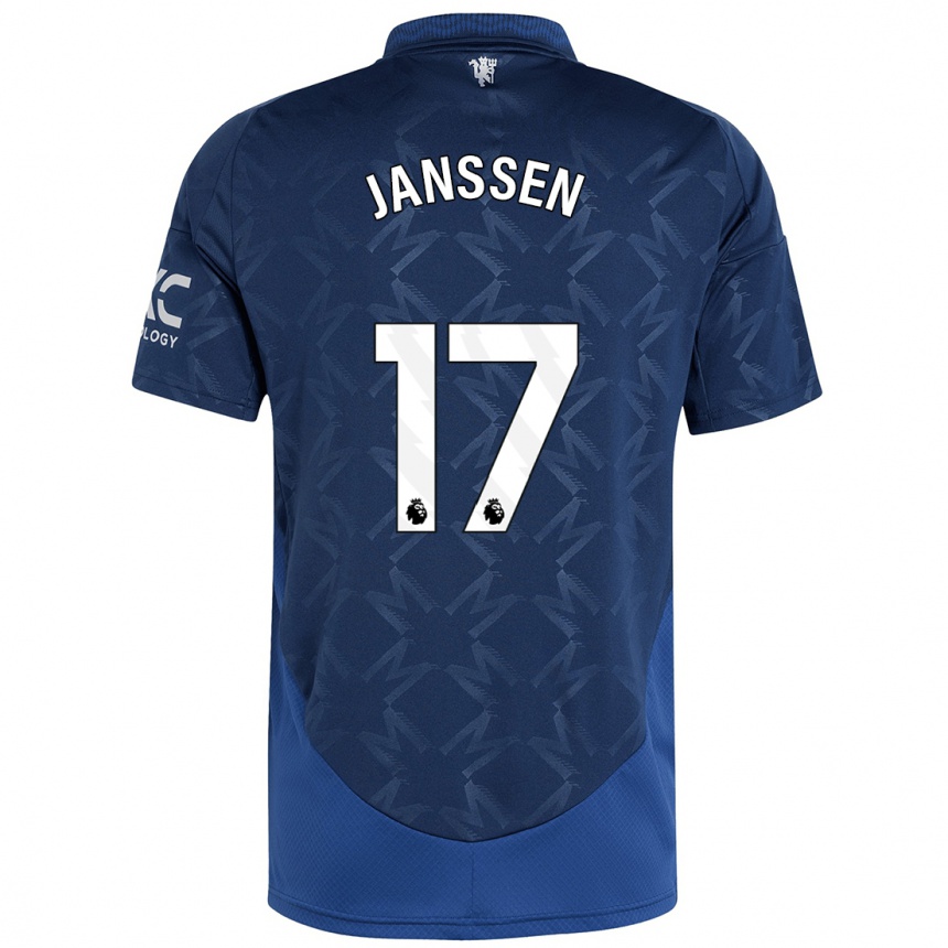 Kids Football Dominique Janssen #17 Indigo Away Jersey 2024/25 T-Shirt Canada