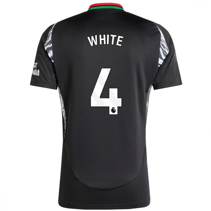 Enfant Football Maillot Ben White #4 Noir Tenues Extérieur 2024/25 Canada