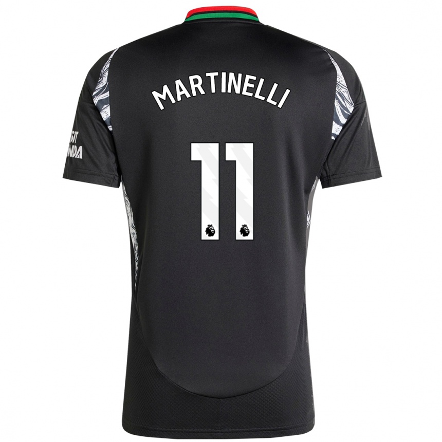 Enfant Football Maillot Gabriel Martinelli #11 Noir Tenues Extérieur 2024/25 Canada