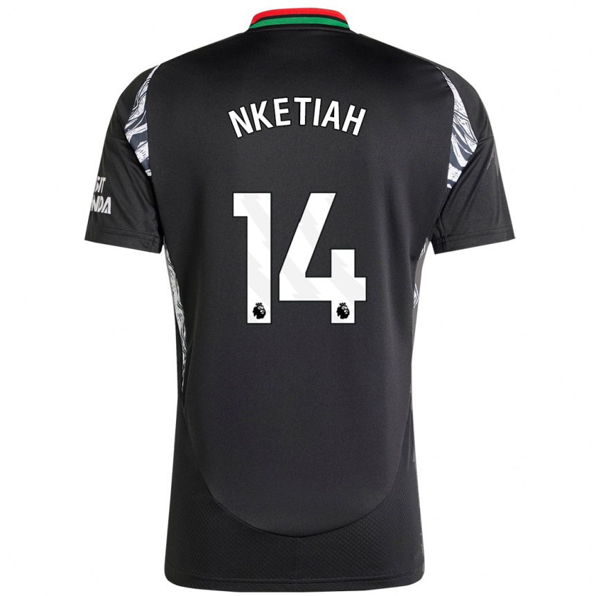 Enfant Football Maillot Eddie Nketiah #14 Noir Tenues Extérieur 2024/25 Canada