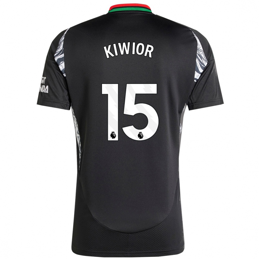 Enfant Football Maillot Jakub Kiwior #15 Noir Tenues Extérieur 2024/25 Canada