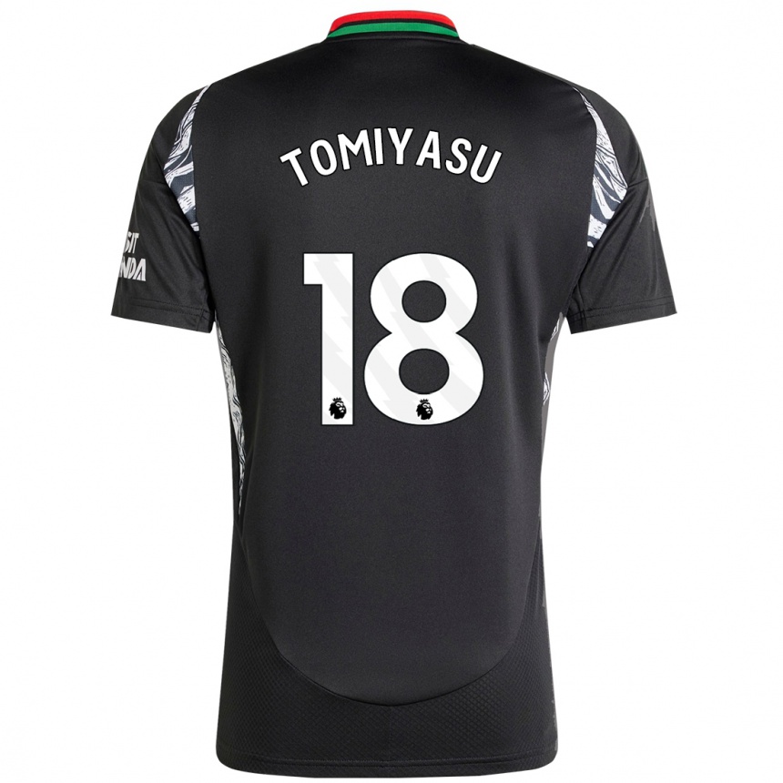 Enfant Football Maillot Takehiro Tomiyasu #18 Noir Tenues Extérieur 2024/25 Canada