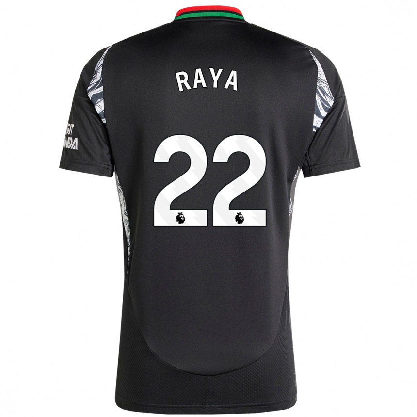 Kids Football David Raya #22 Black Away Jersey 2024/25 T-Shirt Canada