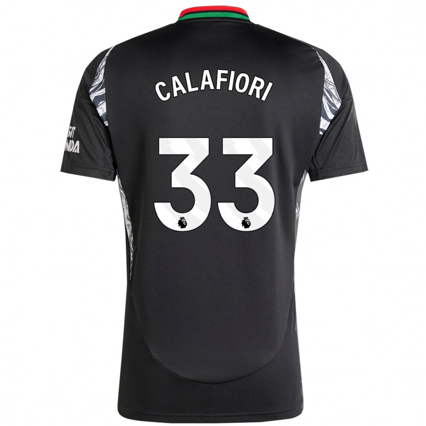 Enfant Football Maillot Riccardo Calafiori #33 Noir Tenues Extérieur 2024/25 Canada