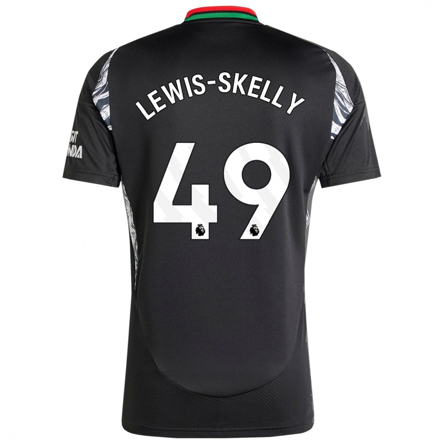 Kids Football Myles Lewis-Skelly #49 Black Away Jersey 2024/25 T-Shirt Canada