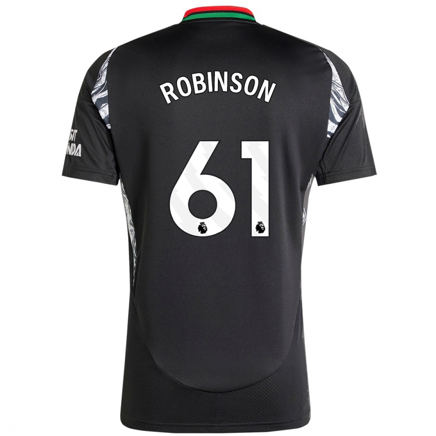 Enfant Football Maillot Josh Robinson #61 Noir Tenues Extérieur 2024/25 Canada