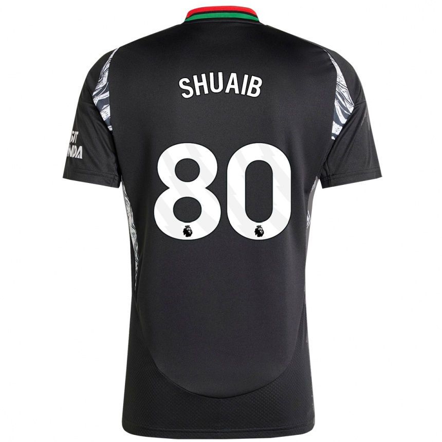 Kids Football Zac Shuaib #80 Black Away Jersey 2024/25 T-Shirt Canada