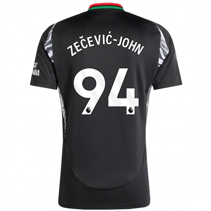 Enfant Football Maillot Louis Zečević-John #94 Noir Tenues Extérieur 2024/25 Canada