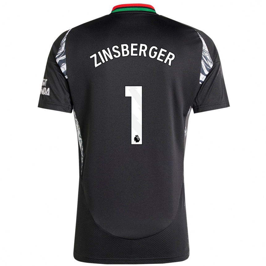 Enfant Football Maillot Manuela Zinsberger #1 Noir Tenues Extérieur 2024/25 Canada