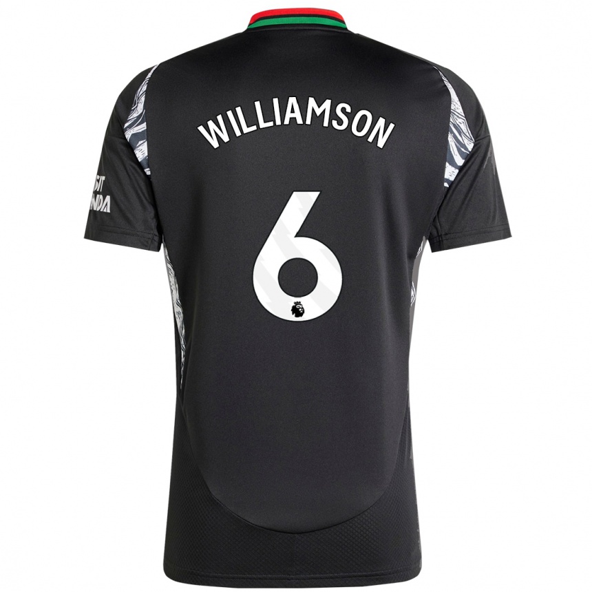 Enfant Football Maillot Leah Williamson #6 Noir Tenues Extérieur 2024/25 Canada