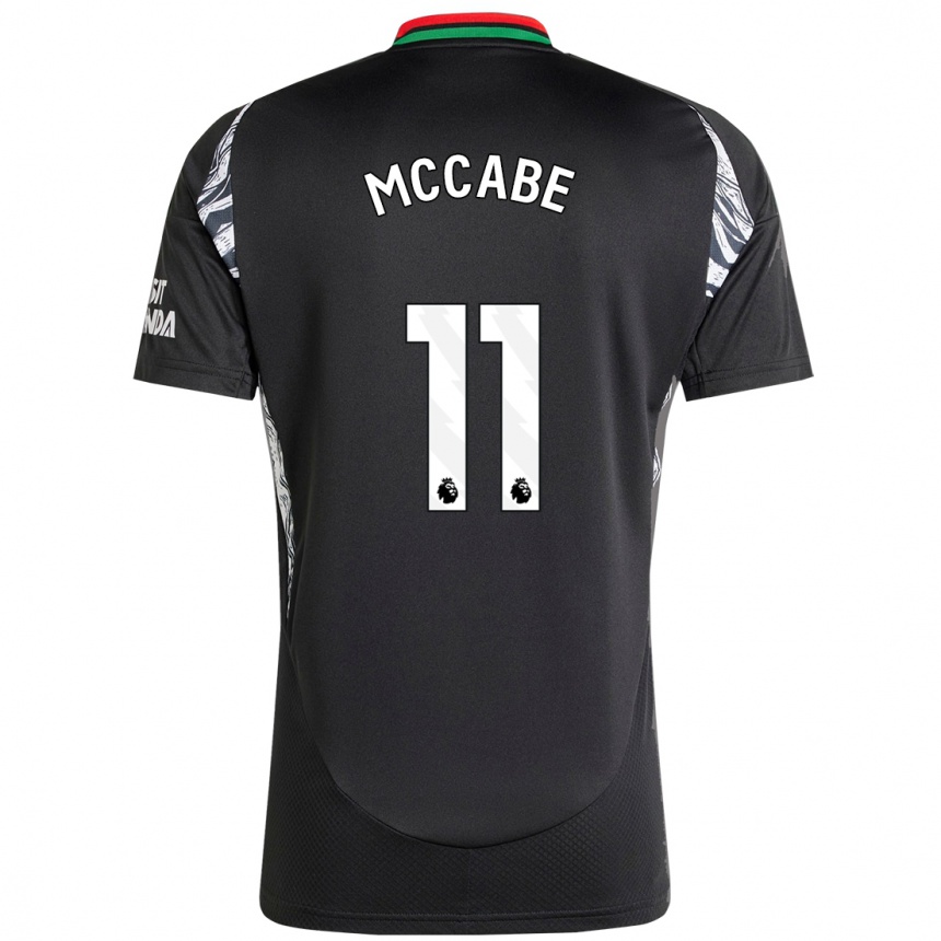 Enfant Football Maillot Katie Mccabe #11 Noir Tenues Extérieur 2024/25 Canada