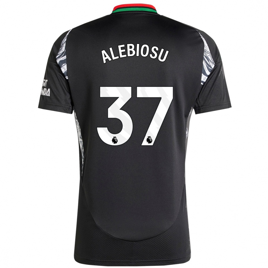 Kids Football Ryan Alebiosu #37 Black Away Jersey 2024/25 T-Shirt Canada