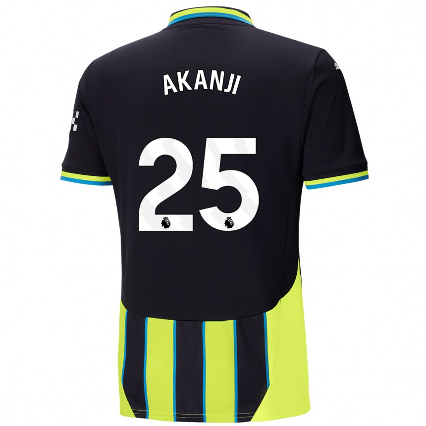 Enfant Football Maillot Manuel Akanji #25 Bleu Jaune Tenues Extérieur 2024/25 Canada