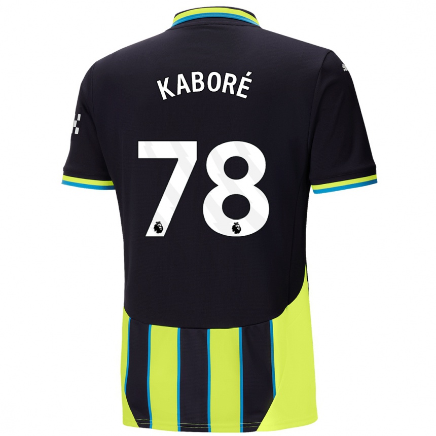 Enfant Football Maillot Issa Kabore #78 Bleu Jaune Tenues Extérieur 2024/25 Canada