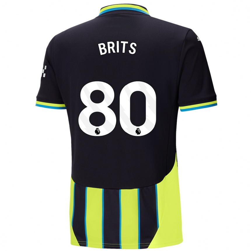 Enfant Football Maillot Spike Brits #80 Bleu Jaune Tenues Extérieur 2024/25 Canada