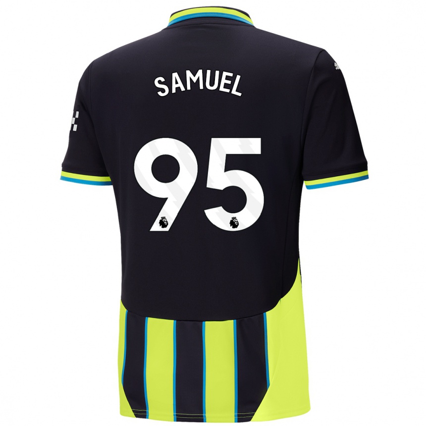 Enfant Football Maillot Lakyle Samuel #95 Bleu Jaune Tenues Extérieur 2024/25 Canada