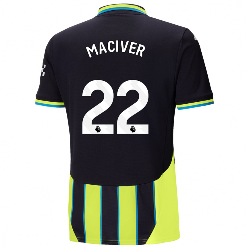 Kids Football Sandy Maciver #22 Blue Yellow Away Jersey 2024/25 T-Shirt Canada